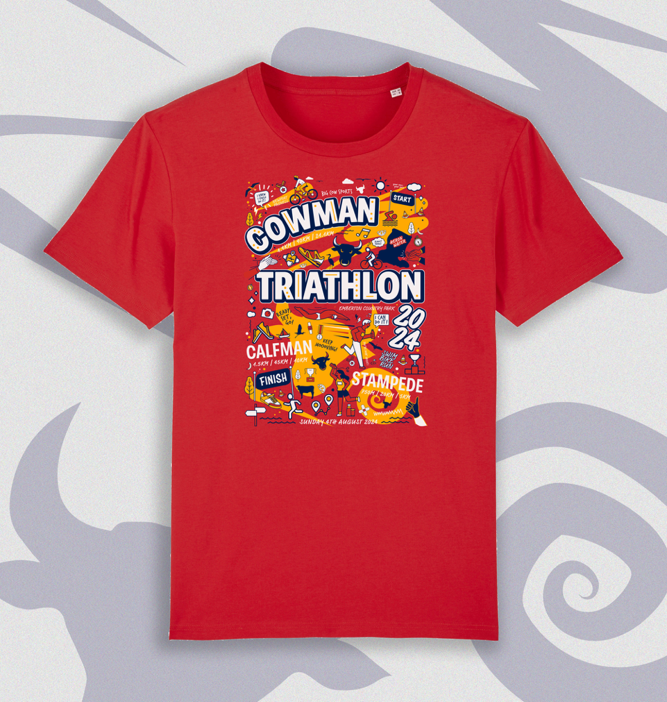 Optional 2024 Cowman Triathlon T-Shirt (Cotton)