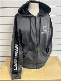 Grey and Black Zip Lakesman Tech Hoody